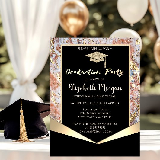 Elegante moderne gouden glittersluiting, kronkels kaart