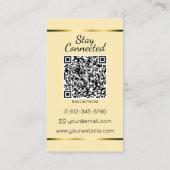 Elegante Moderne Gouden Hart Foto QR Code Sjabloon Visitekaartje (Achterkant)