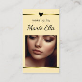 Elegante Moderne Gouden Hart Foto QR Code Sjabloon Visitekaartje (Voorkant)