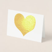 Elegante moderne gouden hart Valentijnsdag Folie Kaarten (Voorkant)