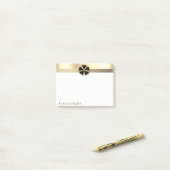 Elegante Moderne Gouden Klaver - Gepersonaliseerd Post-it® Notes (Op bureau)