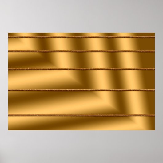 Elegante Moderne Gouden Kunst Geschenk Poster (Voorkant)