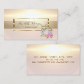 Elegante moderne gouden Lijsten naaimachine Cat Visitekaartje (Voorkant / Achterkant)