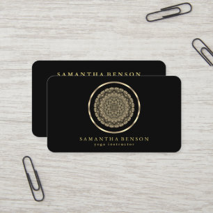 Elegante moderne gouden Lotus-logo stijlvol koper Visitekaartje