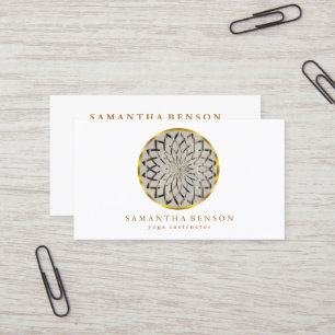 Elegante moderne gouden Lotus-logo stijlvol koper Visitekaartje