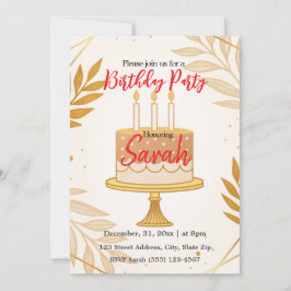 Elegante moderne gouden minimalistische verjaardag kaart