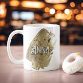 Elegante moderne gouden naam koffiemok