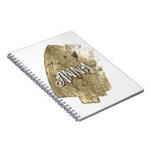 Elegante moderne gouden naam notitieboek (Rechterzijde)