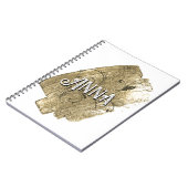 Elegante moderne gouden naam notitieboek (Linkerzijde)