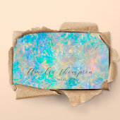 Elegante moderne gouden opaal steen visitekaartje