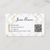 Elegante moderne gouden professionele, QR-code Visitekaartje (Achterkant)