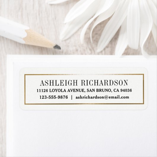 Elegante moderne gouden rand etiket (Insitu)