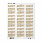 Elegante moderne gouden roos adres etiket (Full Sheet)