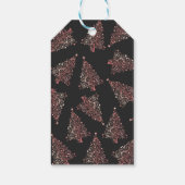 elegante moderne gouden roos voor kerst cadeaulabel (Achterkant)