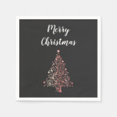 elegante moderne gouden roos voor kerst servetten (Voorkant)