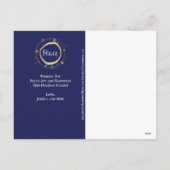 Elegante moderne gouden ster vrede feestdagenkaart (Achterkant)