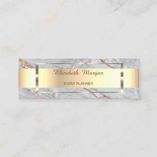 Elegante moderne gouden streep lijst, marmer mini visitekaartje