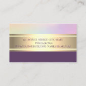 Elegante moderne gouden streep Lotus Moon Visitekaartje (Achterkant)