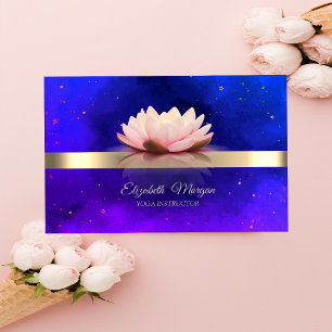 Elegante moderne gouden streep lotus sterren visitekaartje