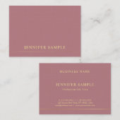 Elegante moderne gouden tekst Sjabloon professiona Visitekaartje (Voorkant / Achterkant)