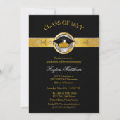 Elegante moderne gouden universitaire afstudeeruit kaart (Voorkant)