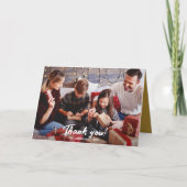 Elegante moderne gouden vakantie foto dank u kaart (Voorkant)