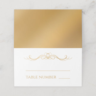 Elegante moderne gouden verloop huwelijksnaam & ta plaatskaartje