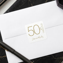 Elegante moderne gouden witte 50 & Fabulous verjaa