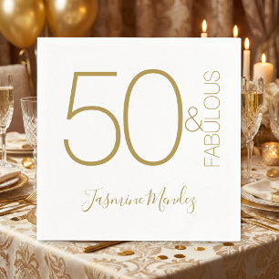 Elegante moderne gouden witte 50 & fantastische ve servet