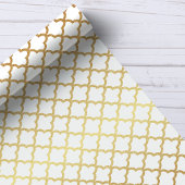 Elegante Moderne Gouden Witte Marokkaanse Traliewe Cadeaupapier