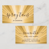 Elegante moderne gouden zonnestraaltans visitekaartje (Voorkant / Achterkant)