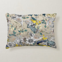 Elegante moderne Goudgrijs Geel Bloemen