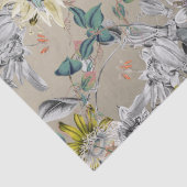 Elegante moderne Goudgrijs Geel Bloemen Tissuepapier (Detail)