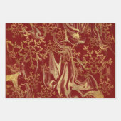 Elegante moderne goudmarmeren sneeuwvlokken inpakpapier vel (Voorkant 2)