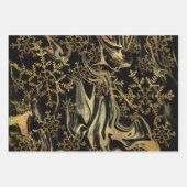 Elegante moderne goudmarmeren sneeuwvlokken inpakpapier vel (Voorkant 3)