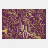 Elegante moderne goudmarmeren sneeuwvlokken inpakpapier vel (Voorkant 2)