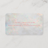 Elegante moderne grappige flamingo's opaal hologra visitekaartje (Achterkant)