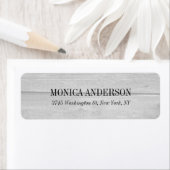 Elegante moderne grijze houten achtergrond etiket (Insitu)