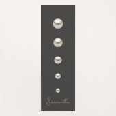 elegante moderne grijze parels yogamat (Voorkant)