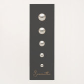 elegante moderne grijze parels yogamat (Achterkant)