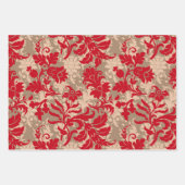 Elegante moderne grillige kerstset van cadeau inpakpapier vel (Voorkant)