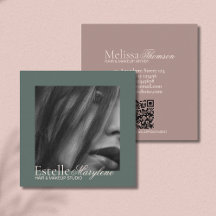 Elegante moderne groen bruin script haarstudio