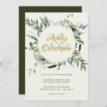 Elegante moderne groen script bruiloft
