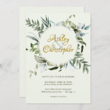 Elegante moderne groen script bruiloft