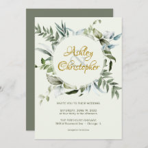 Elegante moderne groen script bruiloft