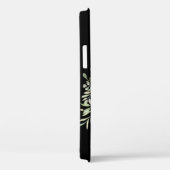 Elegante moderne groen zwart goud monogram Case-Mate iPhone case (Achterkant / Rechts)