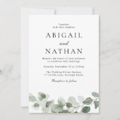 Elegante moderne groene blad bruiloft voor alle se kaart (Voorkant)