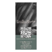 Elegante moderne groene bruine foto haar studio reclamekaart (Voorkant)