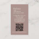 Elegante moderne groene bruine foto haar studio visitekaartje (Achterkant)