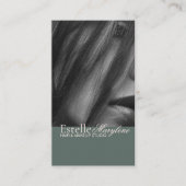 Elegante moderne groene bruine foto haar studio visitekaartje (Voorkant)